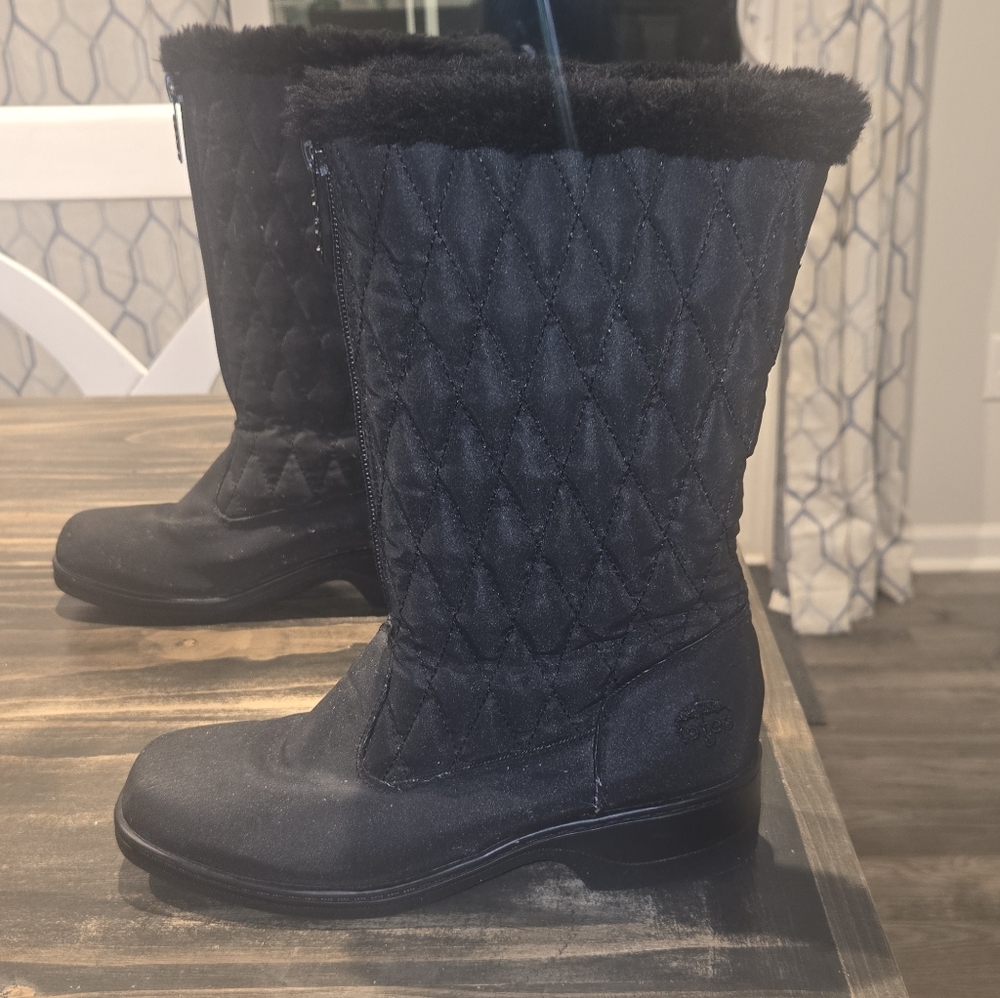 Women's TOTES Black Quilted Winter Boots